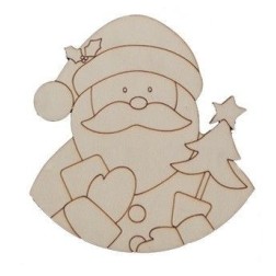 Papá Noel con pino 20 cm. Dayka Trade