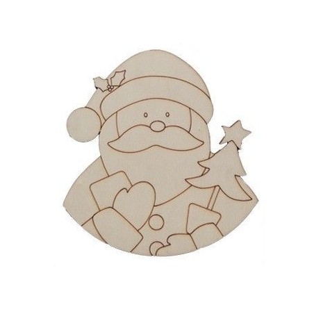 Papá Noel con pino 20 cm