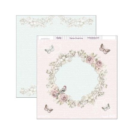 Orla de flores y pájaros