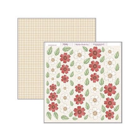 Flores rojas y blancas con hojas. Para recortar