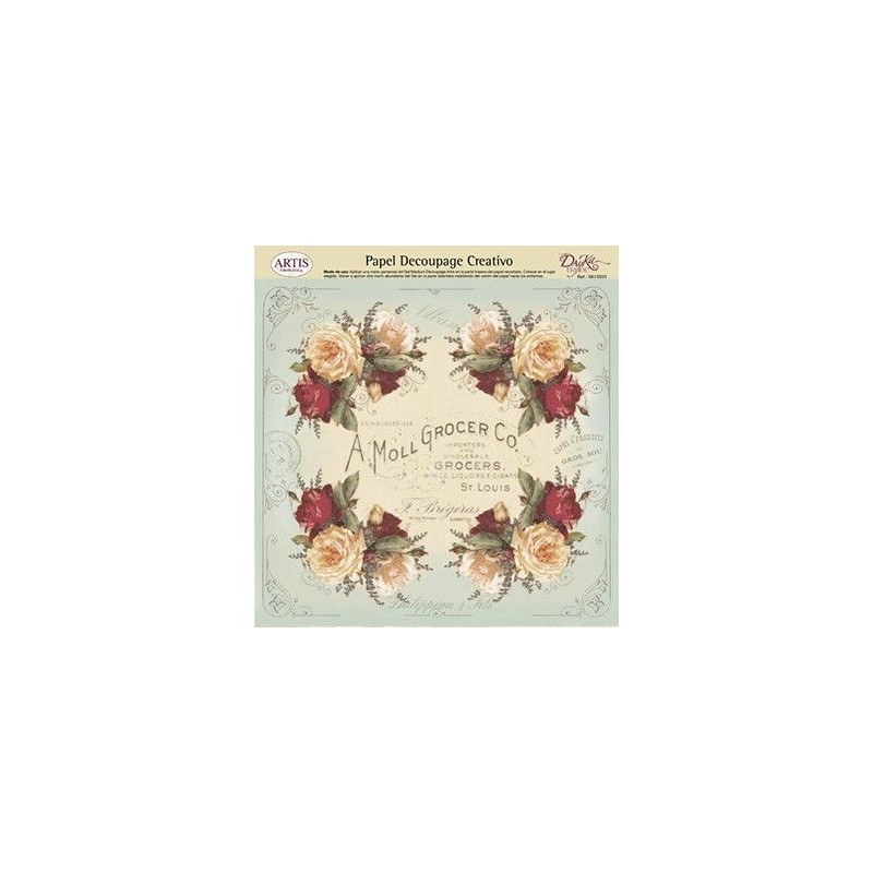 Rosas esquineras. Tonos blancos. Rojos y azules.. Dayka Trade