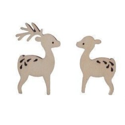 Set dos cervatillos 13x8,5cm. Dayka Trade