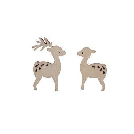 Set dos cervatillos 13x8,5cm