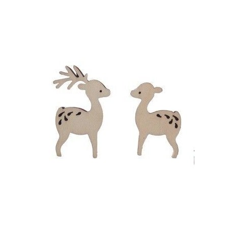 Set dos cervatillos 8,5x5,5 cm