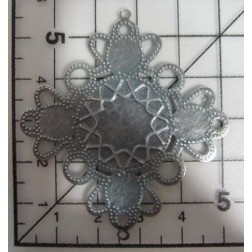 Decoración metal plateada scrapbooking. Fabscraps FB8 | L'aura Bella