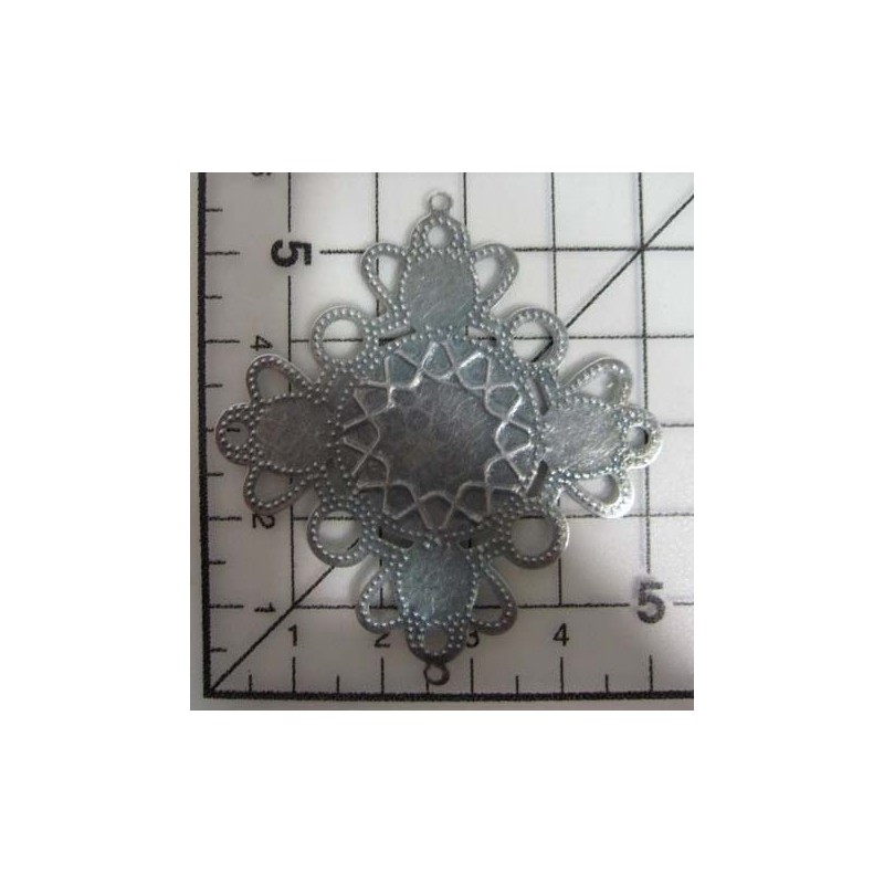 Decoración metal plateada scrapbooking. Fabscraps FB8 | L'aura Bella