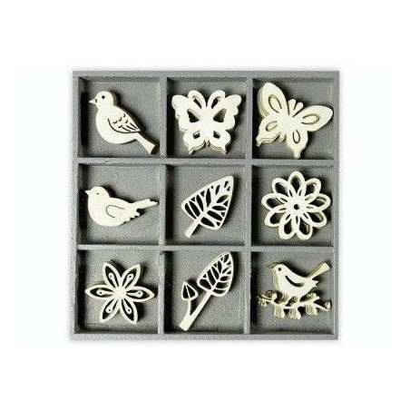 9 decoraciones madera. Temática naturaleza