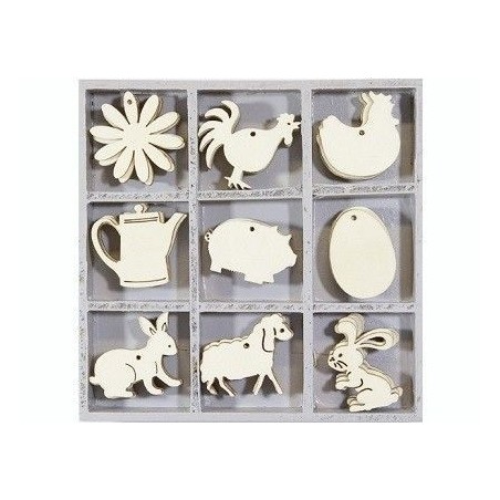 9 decoraciones madera. Temática granja 2