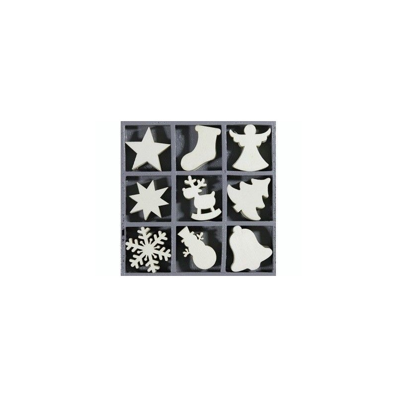 9 decoraciones madera. Temática Navidad 5