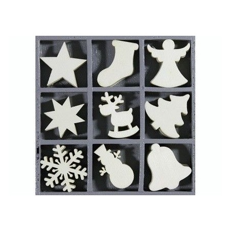 9 decoraciones madera. Temática Navidad 5