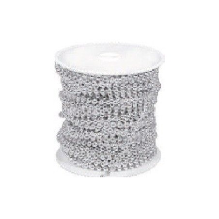 Cadena decorativa, 3 mm ø. Plata. 1metro