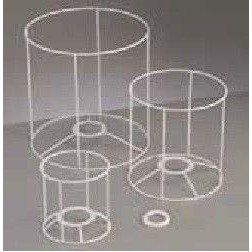 Pantalla armadura redondo - por E14 + E27 10 cm / ø 10 cm  blanco