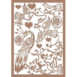 Decoraciones en papel craft: Pájaros. A5