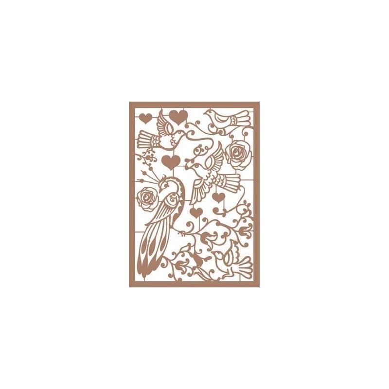 Decoraciones en papel craft: Pájaros. A5