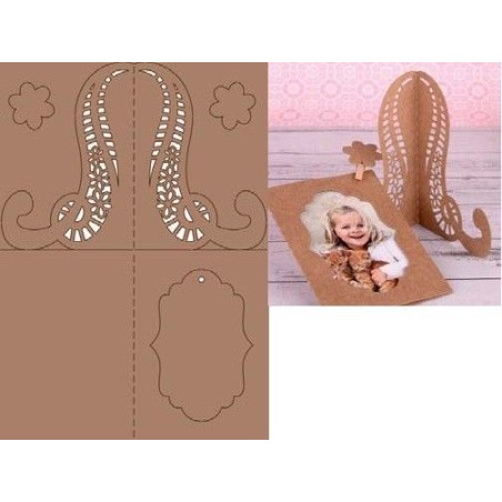 Marco de foto precortado. Papel craft.
