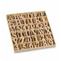 Letras y números de cartón 40 x 1 mm.