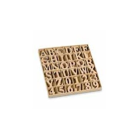 Letras y números de cartón 40 x 1 mm.