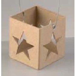 Linterna estrella para vaso candela 7 x 7 x 7,5 cm