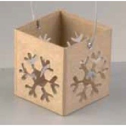 Linterna copo de nieve para vaso candela 7 x 7 x 7,5 cm