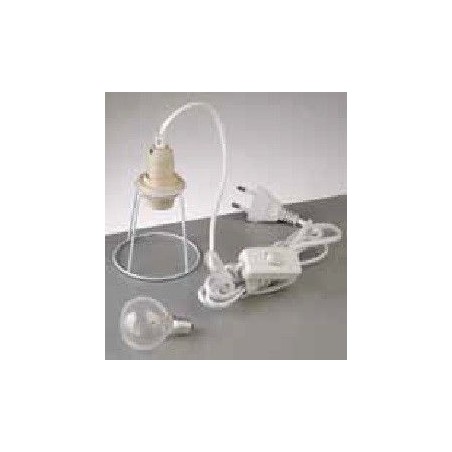 Cable eléctrico c. interruptor para interior 3 m  blanco