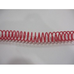 Espirales de plástico para encuadernar, rosa, ø 18 mm, 33 cm