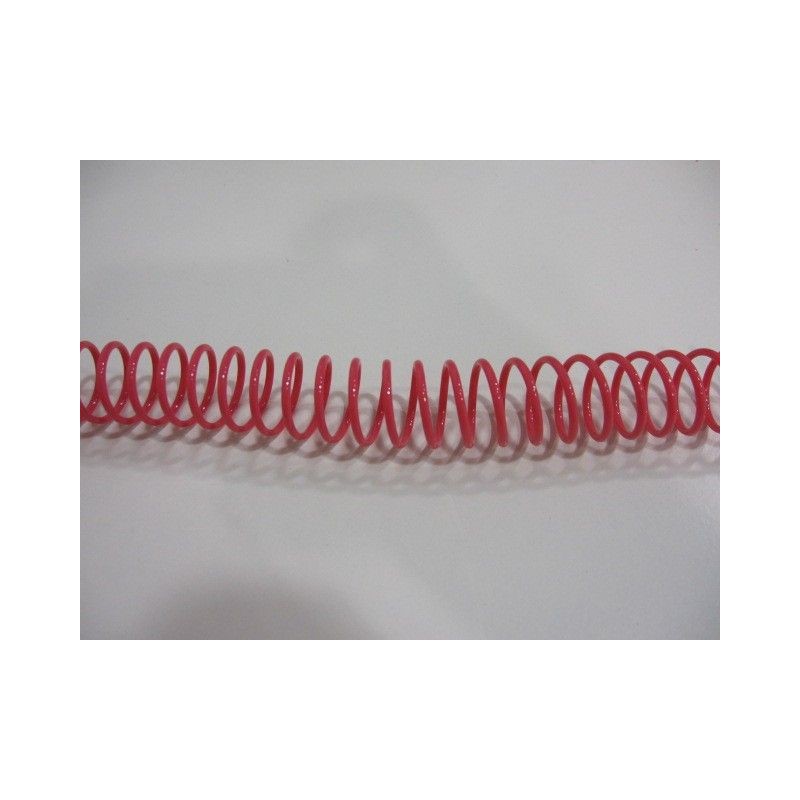 Espirales de plástico para encuadernar, rosa, ø 18 mm, 33 cm