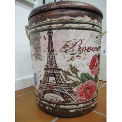 Puff y caja Torre Eiffel pequeño. Hermes. Regalos