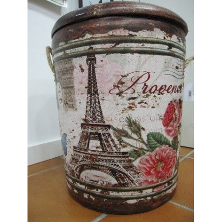 Puff y caja Torre Eiffel pequeño. Hermes. Regalos