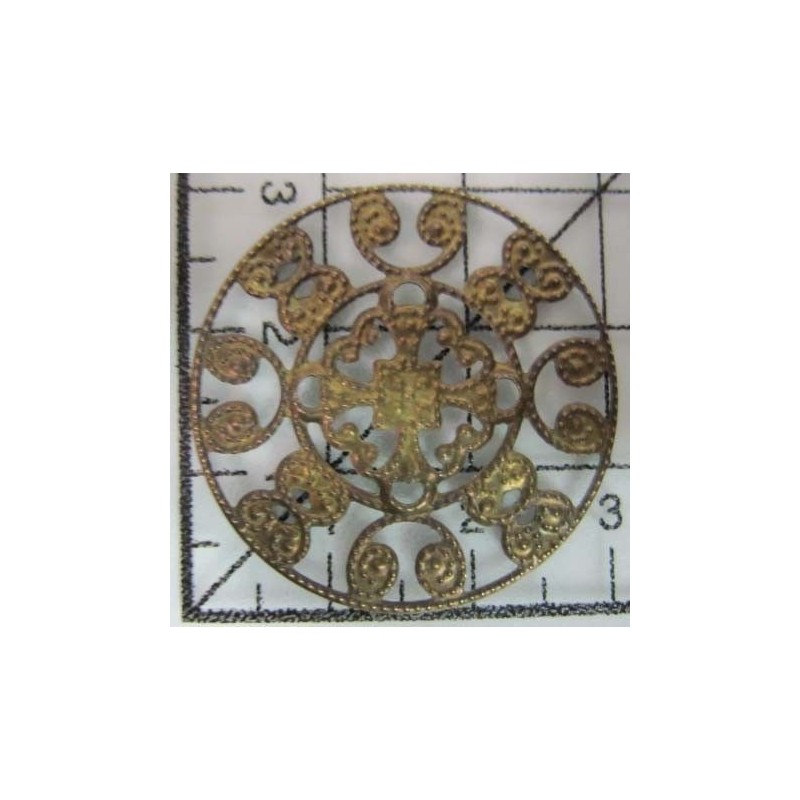 Decoración de metal dorada scrapbooking. Fabscraps FB42 | L'aura Bella