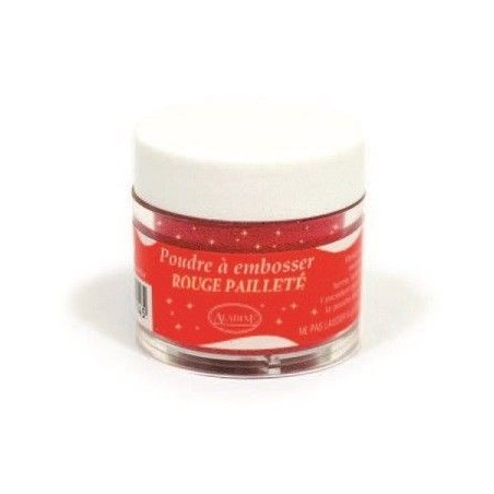 Polvos de embossing rojo Navidad acabado con purpurina | L'aura Bella