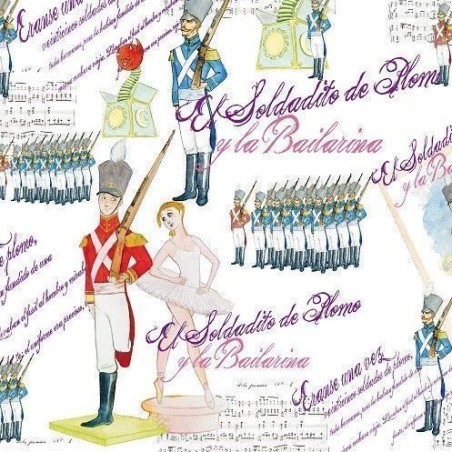 El soldadito y la bailarina. 70x100 cm. Artpapel. Encuadernación