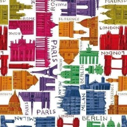 Capitales del mundo. 70x100 cm. Artpapel. Encuadernación