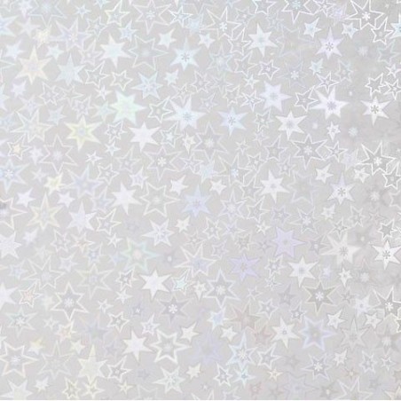 Estrellas plateadas. Papel adhesivo y holográfico. 12x11 cm.. Darice. 2511-53