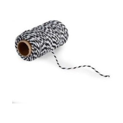 Cordel blanco y negro. 32 metros.. Darice. BT202