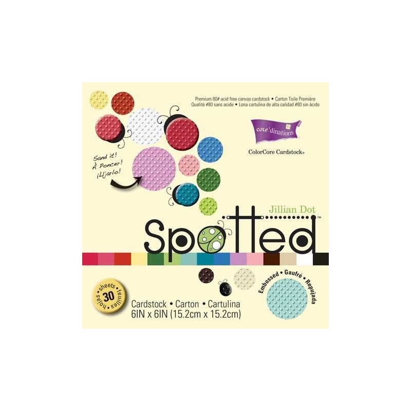 Jillian Dot. Spotted. Pack de 30 papeles. 6x6". Core' dinations. GX-1470-49