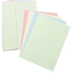 Sobre blanco para scrapbooking, con tarjeta en colores pastel a elegir