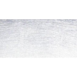Lazo de organza blanco. 75mm x 1m.