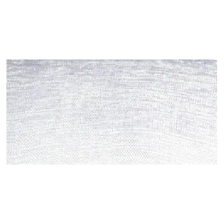 Lazo de organza blanco. 75mm x 1m.