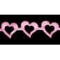 Cinta troquelada: corazones. Rosa. 16 mm x 1 m.