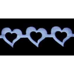 Cinta troquelada: corazones. Azul claro. 16 mm x 1 m.