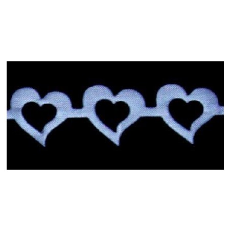 Cinta troquelada: corazones. Azul claro. 16 mm x 1 m.