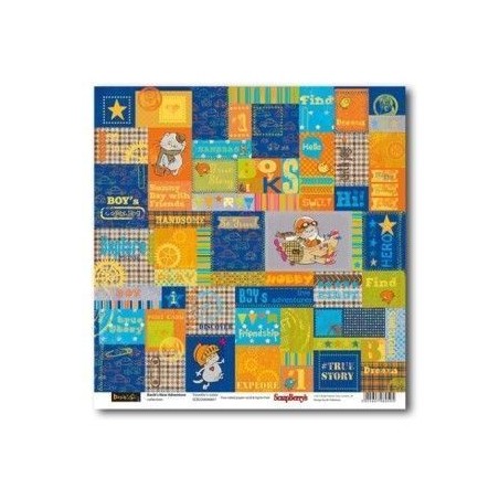 Basik's New Adventure: Traveller's notes. Notas. Diseño por una cara.. Scrapbooking. Papel. Scrapberry's