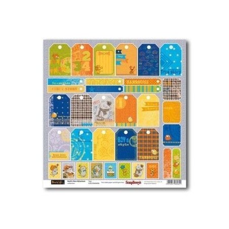 Basik's New Adventure: Tags. Etiquetas. Diseño por una cara. Scrapbooking. Papel. Scrapberry's