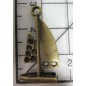 Decoración de metal dorada. Colgante barco velero. 3 x 2 cm. Fabscraps