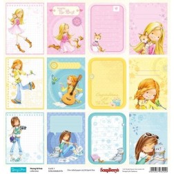 Young & Free: Lots To Do. Etiquetas. Diseño por una cara. Scrapbooking. Papel. Scrapberry's