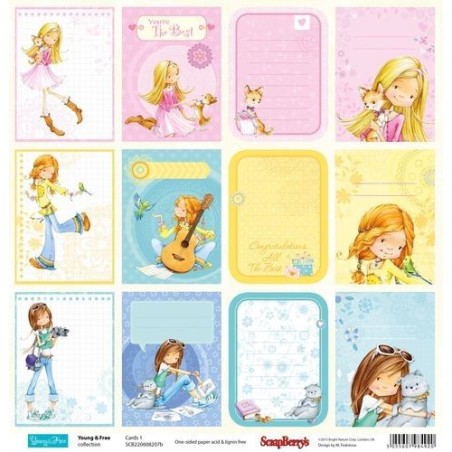 Young & Free: Lots To Do. Etiquetas. Diseño por una cara