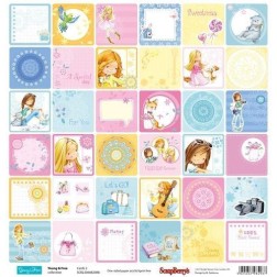 Young & Free: A Special Day. Etiquetas pequeñas. Diseño por una cara. Scrapbooking. Papel. Scrapberry's