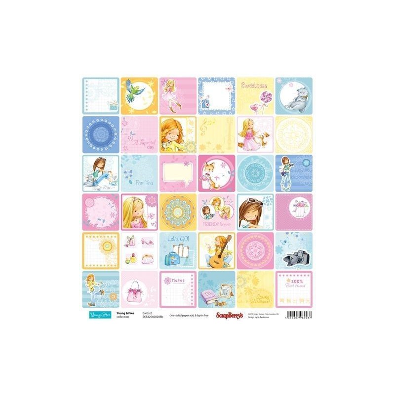 Young & Free: A Special Day. Etiquetas pequeñas. Diseño por una cara. Scrapbooking. Papel. Scrapberry's