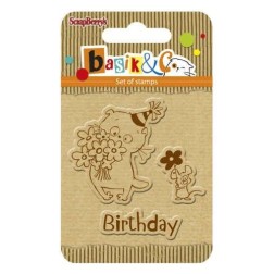 Sellos: Basik's Birthday. Colección Basik's New Adventure. . Scrapbooking. Papel. Scrapberry's
