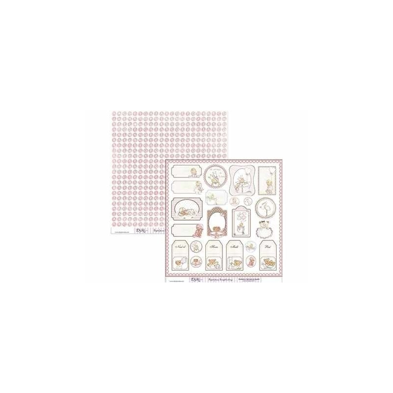 Etiquetas bebé niña. Scrapbooking, Papel, Decorado, Normales. Dayka Trade